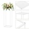 2pcs 23.6in Wedding Centerpieces for Tables with Mesh Plates for Party, Weddings